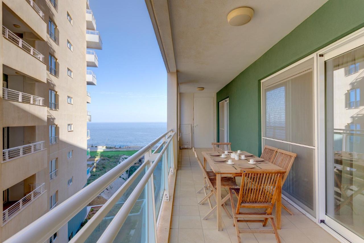 Luxury Apt W/ Side Seaviews And Pool, Top Location 斯利马 外观 照片